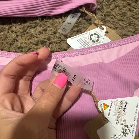 Pink Ribbed Bikini Set - Picture 5 of 7